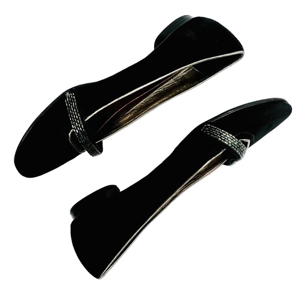 Coach Black Suede Flats ELISSA Shoes Size 8B - Picture 6 of 14